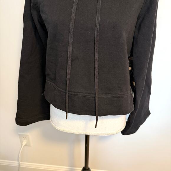 Sea New York Lace Bell Sleeve Combo Cropped Hoodie In Black Size Small - Picture 5 of 15